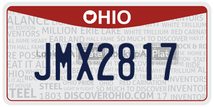 JMX2817  license plate in OH