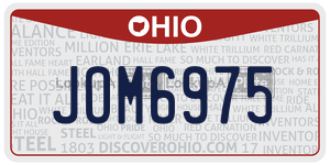 JOM6975 license plate in Ohio