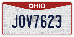 JOV7623  license plate in OH