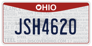 JSH4620  license plate in OH