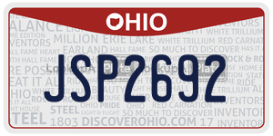 JSP2692  license plate in OH