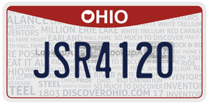 JSR4120  license plate in OH