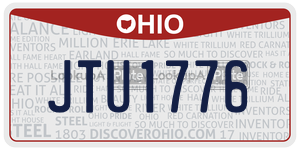 JTU1776  license plate in OH
