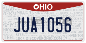 JUA1056  license plate in OH