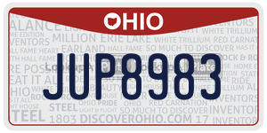 JUP8983 license plate in Ohio