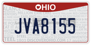 JVA8155  license plate in OH