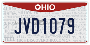 JVD1079  license plate in OH