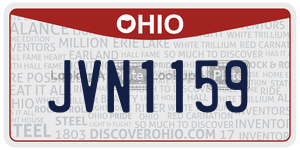 JVN1159 license plate in Ohio