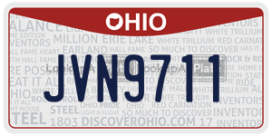 JVN9711 license plate in Ohio