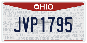 JVP1795 license plate in Ohio