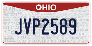 JVP2589 license plate in Ohio