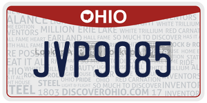 JVP9085  license plate in OH