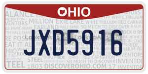 JXD5916  license plate in OH