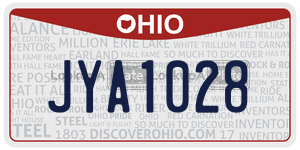 JYA1028 license plate in Ohio