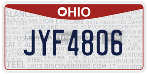 JYF4806  license plate in OH