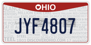 JYF4807  license plate in OH
