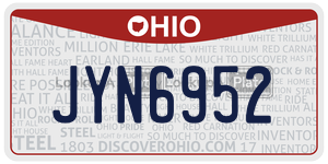 JYN6952  license plate in OH