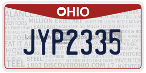 JYP2335 license plate in Ohio