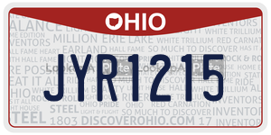 JYR1215 license plate in Ohio