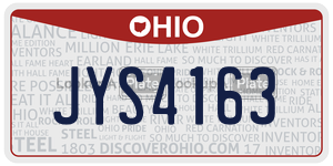 JYS4163 license plate in Ohio