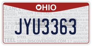 JYU3363 license plate in Ohio