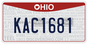 KAC1681 license plate in Ohio