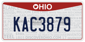 KAC3879 license plate in Ohio