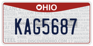 KAG5687  license plate in OH