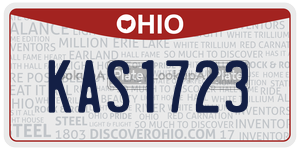 KAS1723 license plate in Ohio