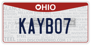 KAYBO7  license plate in OH
