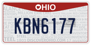 KBN6177 license plate in Ohio