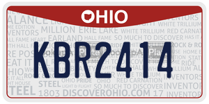 KBR2414  license plate in OH