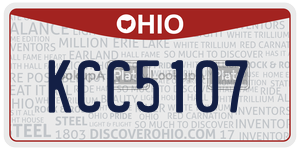KCC5107  license plate in OH