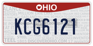 KCG6121  license plate in OH