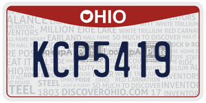 KCP5419 license plate in Ohio