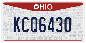 KCQ6430  license plate in OH