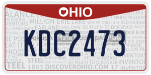 KDC2473  license plate in OH