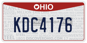 KDC4176  license plate in OH