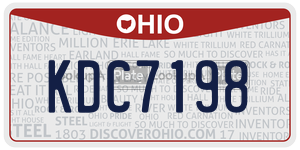 KDC7198  license plate in OH