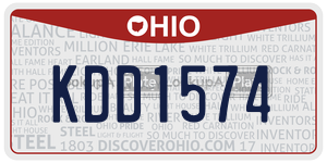 KDD1574 license plate in Ohio
