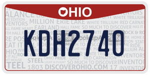 KDH2740  license plate in OH
