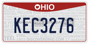 KEC3276 license plate in Ohio