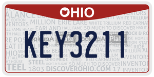 KEY3211 license plate in Ohio