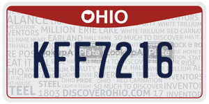 KFF7216 license plate in Ohio