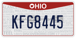 KFG8445  license plate in OH