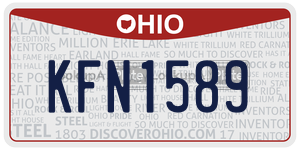 KFN1589  license plate in OH