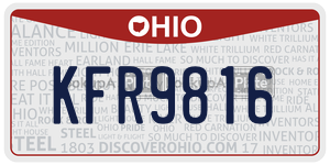 KFR9816  license plate in OH