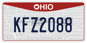 KFZ2088  license plate in OH
