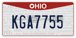 KGA7755  license plate in OH