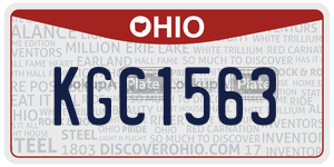 KGC1563 license plate in Ohio